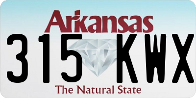AR license plate 315KWX