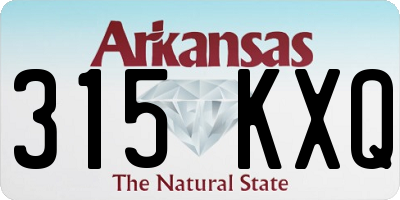 AR license plate 315KXQ