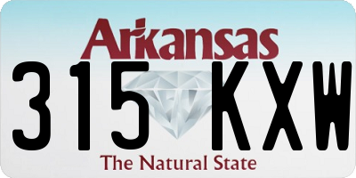 AR license plate 315KXW