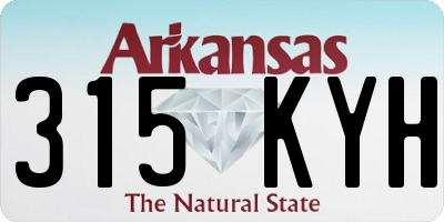 AR license plate 315KYH