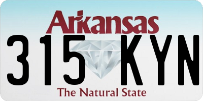 AR license plate 315KYN