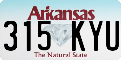 AR license plate 315KYU