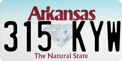 AR license plate 315KYW