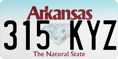 AR license plate 315KYZ
