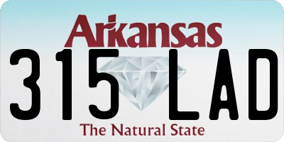 AR license plate 315LAD