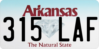 AR license plate 315LAF
