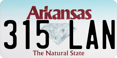 AR license plate 315LAN