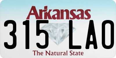 AR license plate 315LAO