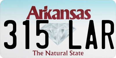 AR license plate 315LAR