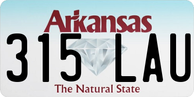AR license plate 315LAU