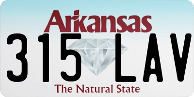 AR license plate 315LAV