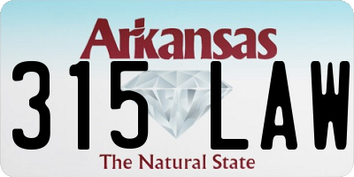 AR license plate 315LAW