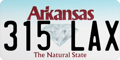 AR license plate 315LAX