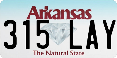 AR license plate 315LAY