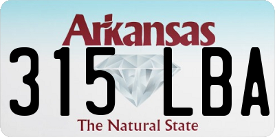 AR license plate 315LBA