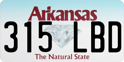 AR license plate 315LBD