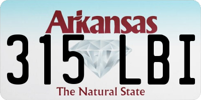 AR license plate 315LBI
