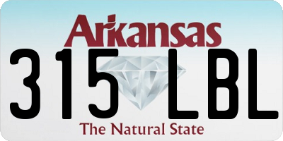 AR license plate 315LBL