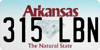 AR license plate 315LBN