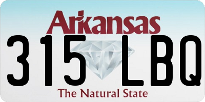 AR license plate 315LBQ