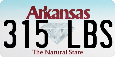 AR license plate 315LBS