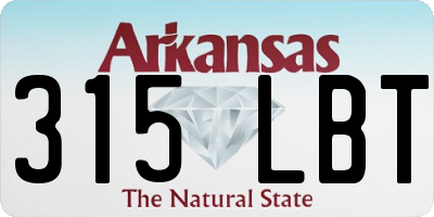 AR license plate 315LBT