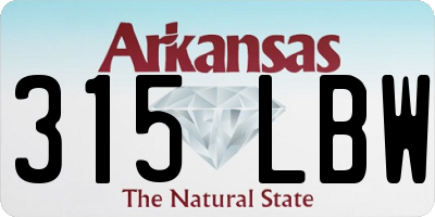 AR license plate 315LBW