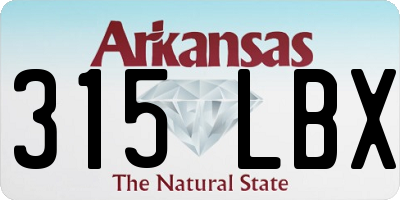 AR license plate 315LBX