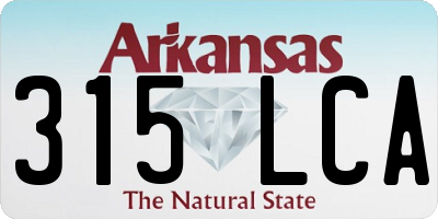 AR license plate 315LCA