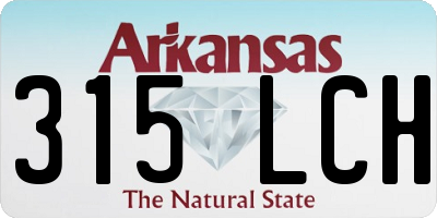 AR license plate 315LCH