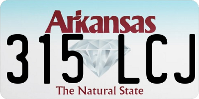 AR license plate 315LCJ