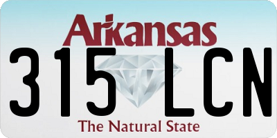 AR license plate 315LCN