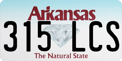 AR license plate 315LCS