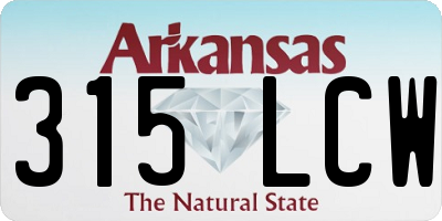 AR license plate 315LCW