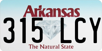 AR license plate 315LCY