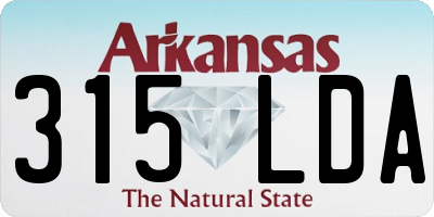 AR license plate 315LDA