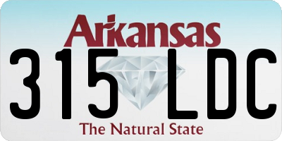 AR license plate 315LDC