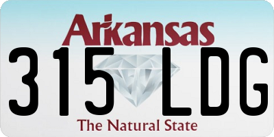 AR license plate 315LDG