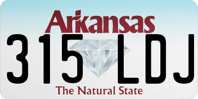AR license plate 315LDJ