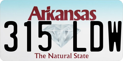 AR license plate 315LDW