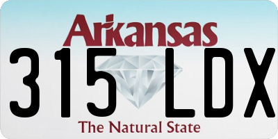 AR license plate 315LDX