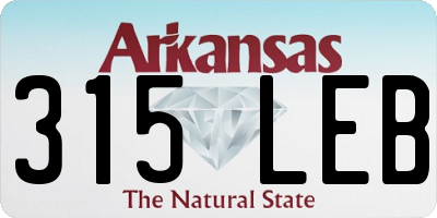 AR license plate 315LEB