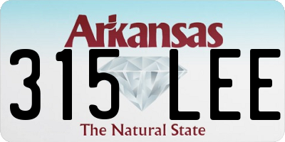 AR license plate 315LEE