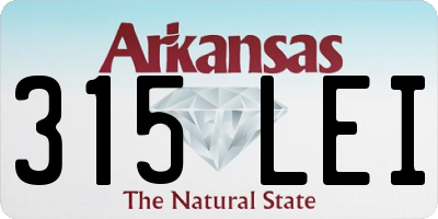 AR license plate 315LEI