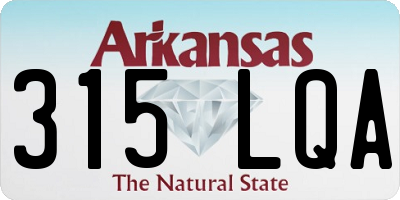 AR license plate 315LQA