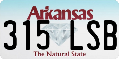AR license plate 315LSB