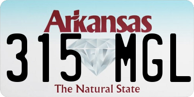 AR license plate 315MGL