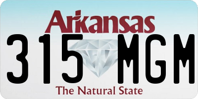 AR license plate 315MGM