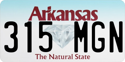 AR license plate 315MGN
