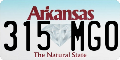 AR license plate 315MGO